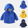 thumbnail image 4 of Hicidod Jackets for Girls Toddler Girl Raincoat Waterproof Windbreaker Lightweight Hooded Rain Jackets Long Sleeve Zip Up Hoodies Coats, 4 of 5