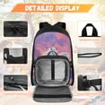 thumbnail image 2 of HUIACONG 17 Inch Ergonomic Kids School Backpack Set 4 Pieces Pastel Twin Horses for Boys Girls Age 6-10 Lightweight 300g with Detachable Lunch Box Pencil Case Water Bottle Holder, 2 of 7