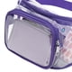 thumbnail image 2 of Bolsa Bolso 2 riñoneras transparentes impermeables para viajes deportivos, miniriñoneras (púrpura), 2 of 5