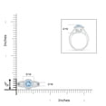 thumbnail image 3 of ANGARA Natural Round Aquamarine Split Shank Ring with Diamond Halo in 14K White Gold for Women (Size-5mm) | March Birthstone, Birthday, Anniversary, Jewelry Gift for Women | Natural Aquamarine Ring, 3 of 7