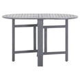 thumbnail image 2 of Oval Outdoor Dining Table, Foldable Design, 48 Inch, Gray Acacia Wood, 2 of 9