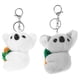 thumbnail image 1 of Koala Keychain 2pcs Cute Fluffy Bag Pendant Lightweight Stuffed Animal Keyring Decorative Backpack Charm for Women and Friends, 1 of 5