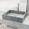thumbnail image 4 of Coca Gothic Gray Concreto Stone 15 in. L x 19 in. W x 5 in. H Rectangular Vessel Bathroom Sink, 4 of 11
