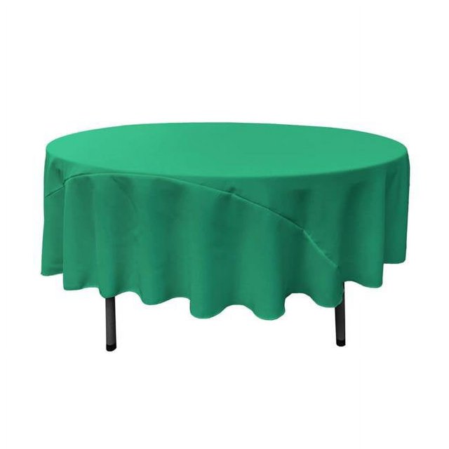 TCpop90R-JadeP53 LA Linen Nappe en Popeline de Polyester, Jade - 90 Po. Rond