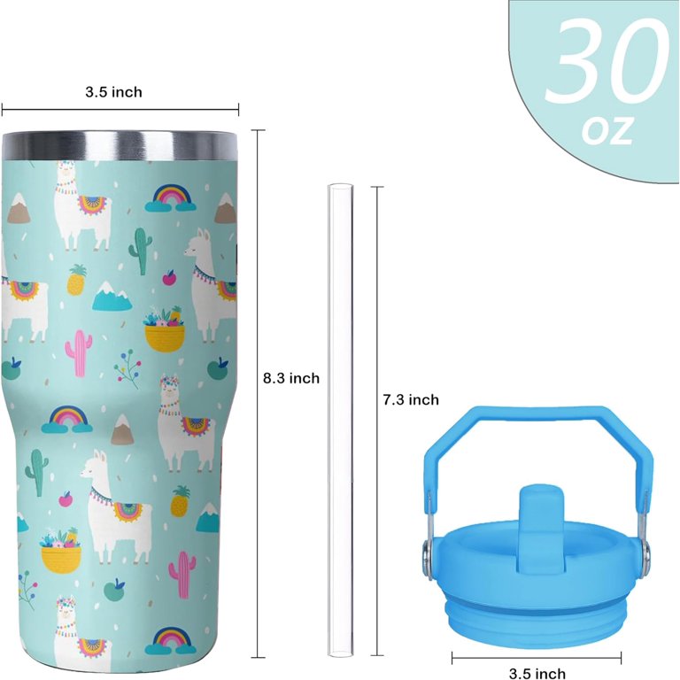 Alpaca Tumbler with Handle and Flip Straw for Women Men, 30oz Cute Llama  Stainless Steel Insulated Cup, Water Bottle Travel Coffee Mug, Gifts for ...
