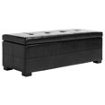 thumbnail image 3 of SAFAVIEH Maiden Tufted Storage Bench Large Black, 3 of 7