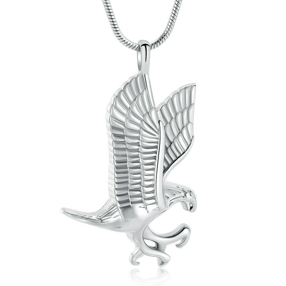 Eagle Urn Pendant Memory Necklace Cremation Jewelry for Ashes Keepsake Memorial Jewelry
