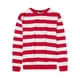 thumbnail image 5 of SUDADERAS PARA HOMBRES INSPIRE CHIC Cuello Redondo de Rayas de Contraste de Manga Larga Ajuste Regular Suéter S Rojo Blanco, 5 of 6