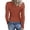 Brick Red, variant on Womens Long Sleeve Neck Ribbed Knit Fitted Casual Tops Tee Slim Basic Shirts Women's Layering Tees