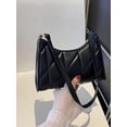 thumbnail image 3 of Women's Top Handle Zipper Pu Leather Square Handbags Underarm Bag, 3 of 6
