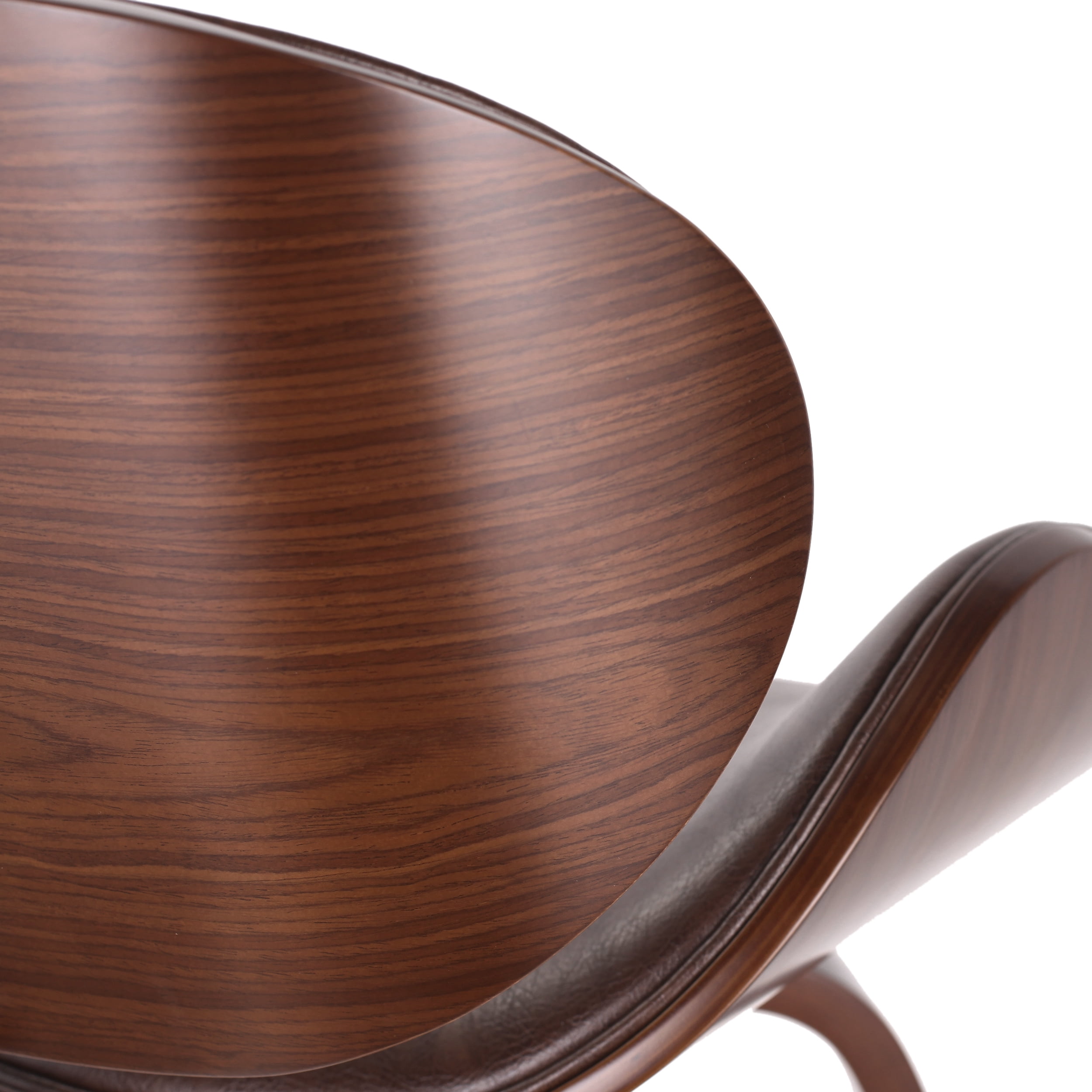 Christopher Knight Home Cordele Dark Brown and Walnut Upholstered Swivel Barstool