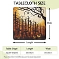 thumbnail image 2 of Premium Halloween Elastic Tablecloth 34x34 Inch - Stretchy Design with Spooky Ghost and Pumpkin Pattern for Square Table Decor, 2 of 6