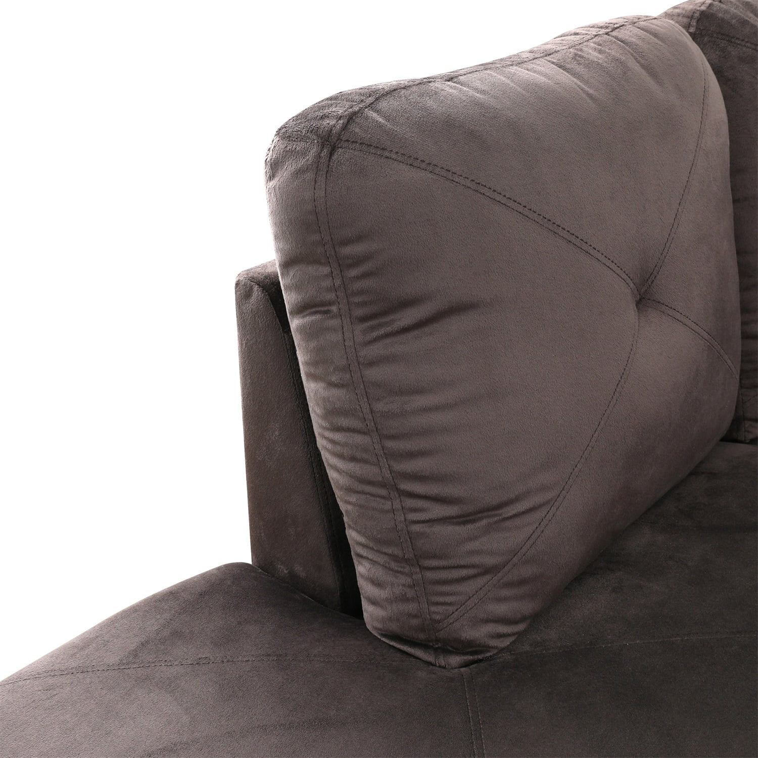 Hommoo Sofa Set, Flannel 2-Piece Couch Living Room Sofa Set, Suitable for Home, Grey