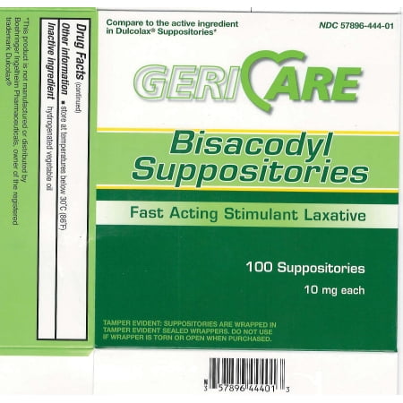 Laxative Bisacodyl Suppository 10 mg Strength  200