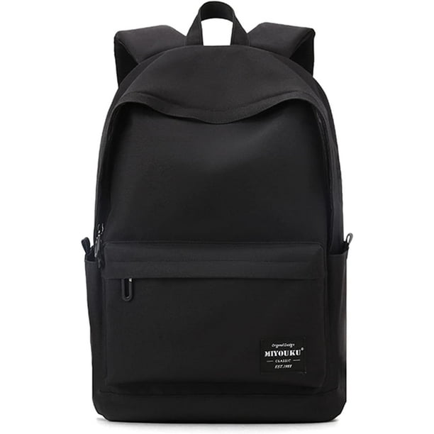 School Backpack Black Bookbag College High School Bags For Boys Girls