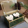 thumbnail image 1 of Engagement Ring Box Wedding Proposal Ring Box Gold Retro Crown Glass Jewelry Box, 1 of 11