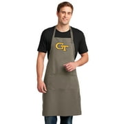 LARGE Georgia Tech Mens Apron or Womens Georgia Tech Aprons Barbecue Tailgating Kitchen or Grilling Extra Long