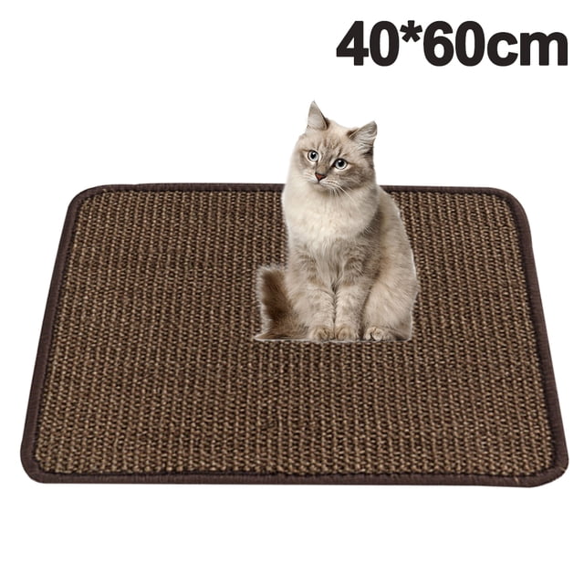 Alfombrilla para rascar gatos, alfombrilla para rascar de sisal natural, alfombra antideslizante para rascar gatos, alfombra para dormir para garras de molienda de gatos y muebles de protección MFZFUKR 220259-2