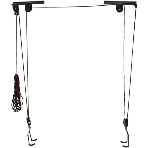 FONDOTIN Pulley System Ceiling Storage Rack for Garage Space Saving and Bike Organization