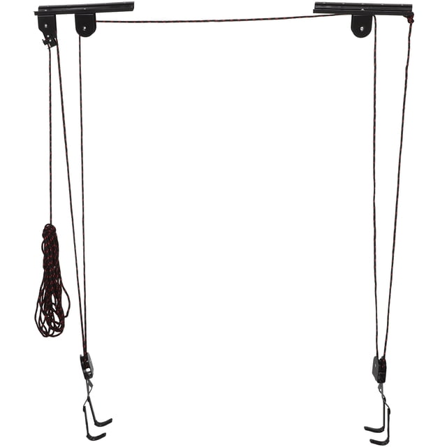 1 Set Bike Hoist Overhead Pulley System For Bicycles Or Ladders Garage Ceiling Storage Bike Pulley System For Garage