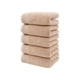 thumbnail image 2 of Juego de 5 toallitas blancas absorbentes reutilizables de 73 x 33 cm para piel sensible. Toalla de microfibra suave de secado rápido para limpieza facial (caqui)., 2 of 6