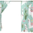 thumbnail image 4 of Coolnut Sheer Curtains, 2 PCS Llama and Cactus Gauze Door and Window Voile Curtain Panels for Bedroom Living Room, 55"x84", 4 of 4