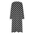 thumbnail image 6 of Aboser Long Sleeve Nightgown for Women Plus Size Heart Printed Sleepwear Soft Breathable Long Nightshirt Full Length Loungewear Loose Round Neck Pajama Dress, 6 of 7