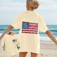 thumbnail image 2 of WREESH Womens USA Flag Oversized T-Shirts Star Striped Patriotic Shirts 4th of July Summer Tee Memorial Day, 2 of 5