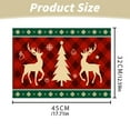 thumbnail image 3 of Waterclor Green Buffalo Plaid Christmas Trees Placemats Set Of 4 12x18 Inch Winter Table Mats For Outdoor Home Party Kitchen Dining Decor, 3 of 6