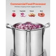 thumbnail image 6 of VEVOR Food Processor & Vegetable Chopper, 10.6 Quart Food-Grade Stainless Steel Food Processor Chopper with 2 Extra S-Curve Blades, Idea for Chopping Vegetables, Fruit, Grains, Nuts, 6 of 9
