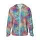 thumbnail image 1 of Fotbe blue pink colorful cracked texture Chaqueta con Protección Solar UPF 50+ para Hombre y Mujer, Camisa con Capucha y Bolsillos-Medium, 1 of 7