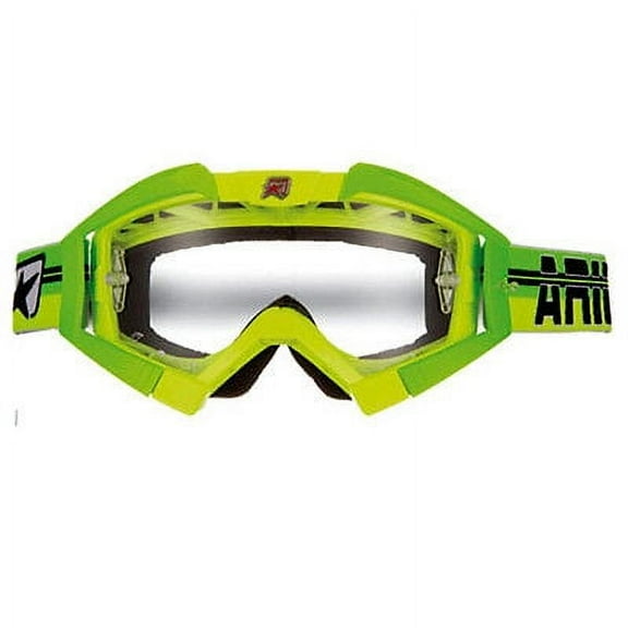 Ariete Riding Crows Top Collection MX Offroad Goggles Yellow/Green