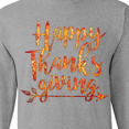 thumbnail image 4 of Inktastic Happy Thanksgiving with Leaf Arrow in Fall Colors Long Sleeve T-Shirt, 4 of 5