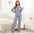 thumbnail image 2 of Ropa de estar por casa casual,Conjunto de pijamas para mujer Ropa de estar por casa de manga larga suave Conjunto de pijamas para mujer impulsado por el rendimiento, 2 of 7