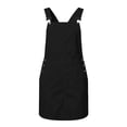 thumbnail image 4 of VBEWZET Adjustable Shoulder Strap Pinafore Skirts for Little Girls, Color Loose Casual Play Overall Dress Black 10-11 Years, 4 of 4