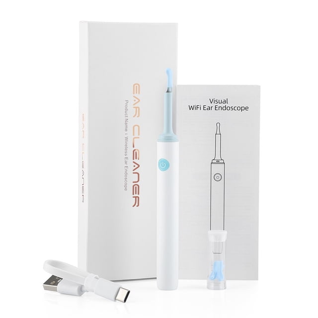 Endoscopio inalámbrico para limpieza de oídos, limpiador de oído luminoso, otoscopio, herramienta de limpieza de cera de oído, cuidado de la salud, 3,9mm