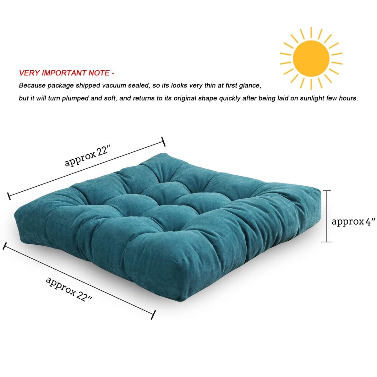 Extra Thick Foam Cushion, Large by LivingSURE™