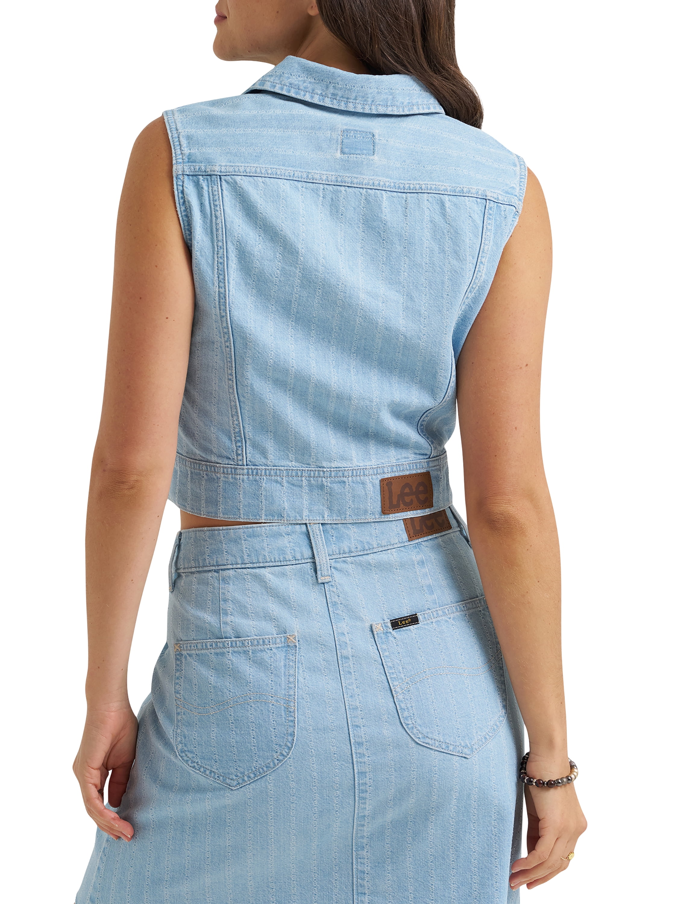 Lee® Women's Heritage Cropped Rider Denim Vest, Sizes XS-XXL