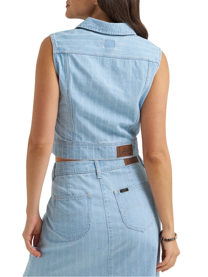 Lee® Women's Heritage Cropped Rider Denim Vest, Sizes XS-XXL