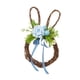 thumbnail image 4 of Corona de Pascua Decoración de Pascua Suministros para fiestas de temporada Corona de flores artificiales Azul, 4 of 9