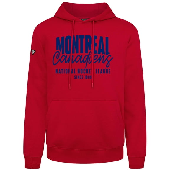 Men's Levelwear Red Montreal Canadiens Podium Response Pullover Hoodie