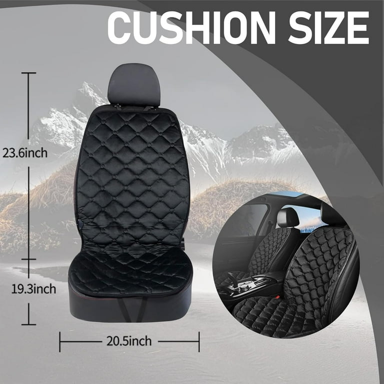 Car Seat Heater, Black Universal 12V Car Heated Seat Cushion, Cigarette  Lighter Heated Seat Cushion, Temperature Adjustable, Fast Heating, Soft Warm  Heating Pad for Most Auto (Driver+Passenger Side)