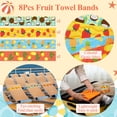 thumbnail image 3 of 8Pcs Colorful Towel Clips for Chairs HADEEONG Beach Towel Bands Fruit Patterns Elastic Towel Holder Strap for Lounge Beach Pool Cruise Chairs Summer Trip Essentials, 3 of 8