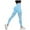 Blue, variant on GEWSEY Tummy Control Yoga Pants for Women Breathable Hollow Workout Leggings Full Length Capri Soft Stretchy Tights (Sky Blue, L)