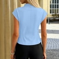 thumbnail image 4 of Women Cap Sleeve Blouses Spring Dressy V-Neck Work Shirts Summer Business Casual Outfits, 4 of 7