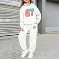 thumbnail image 6 of Boys Sweatsuit Cartoon Six Seven Print Hoodies Jogger Pants Casual Warm Hop Pullover Playful Girls 2 Piece Outfits 12-13 Y, 6 of 7