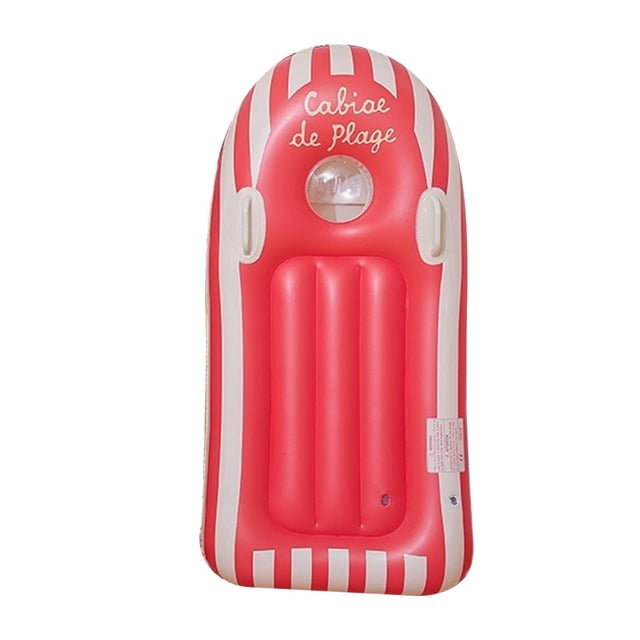 koolsoo Inflatable Body Board Aid Mat Inflatable Surfboard for Lawn Party Boys Girls red