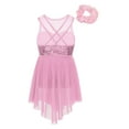 thumbnail image 2 of Hansber Lyrical Dance Costume for Girl Ballet Leotard Sequin Dance Outfits Contemporary Ballet Dress Pink 16, 2 of 5
