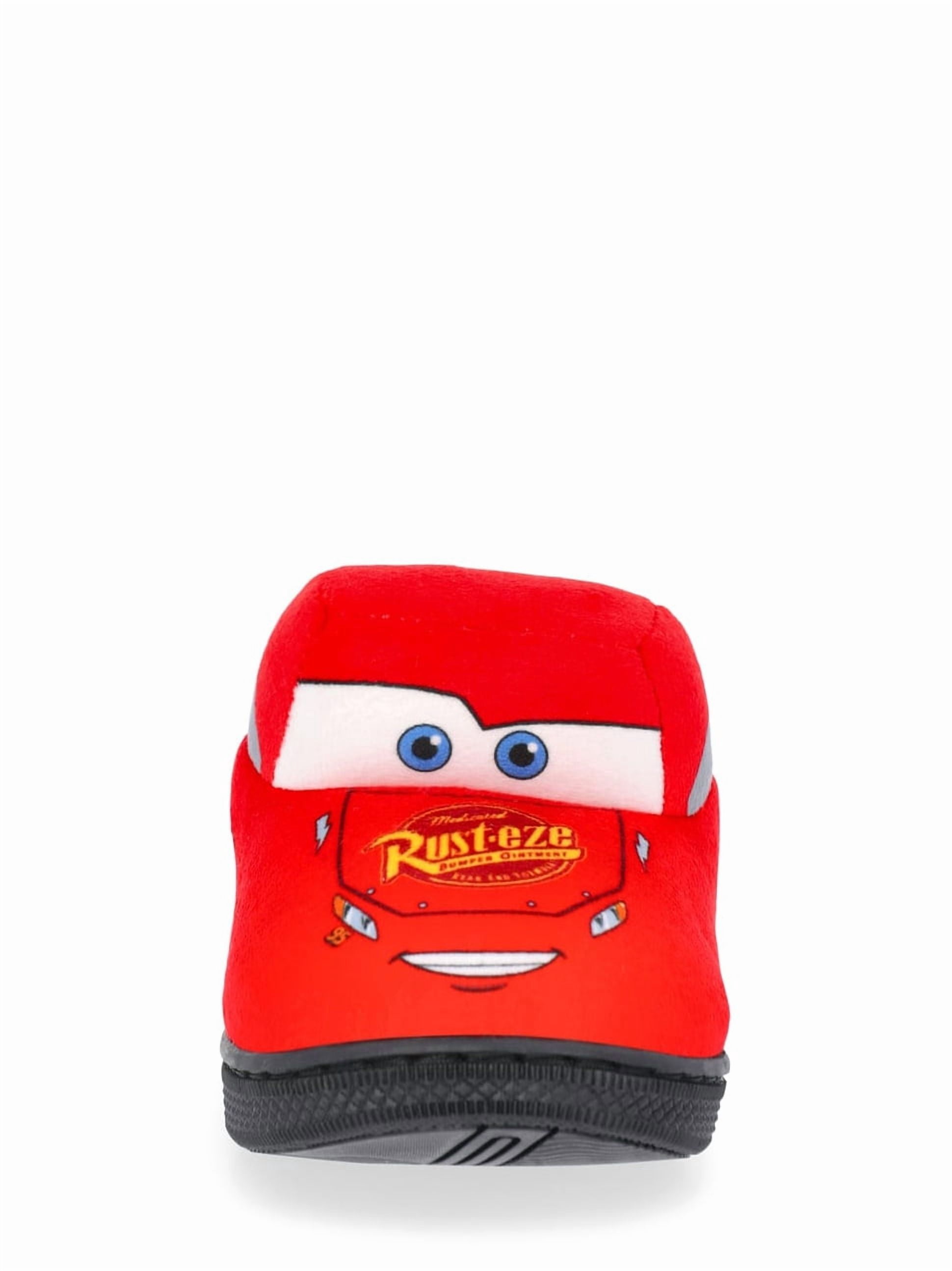 Disney Cars Toddler Boys' 3D Character Slippers with Back Strap
