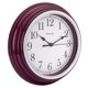 thumbnail image 1 of Westclox Reloj De Pared Redondo Con Movimiento De Cuarzo, Diseño Analógico Contemporáneo, Funciona Con Pilas Para Uso En Interiores (Borgoña 9 Pulgadas), 1 of 5